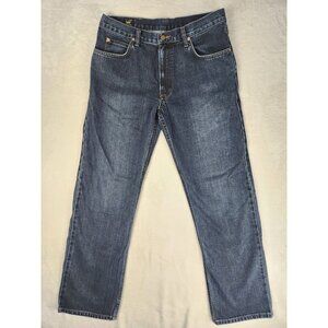 LEE Mens Straight Jeans 32"x30" Blue Cotton HD LEE